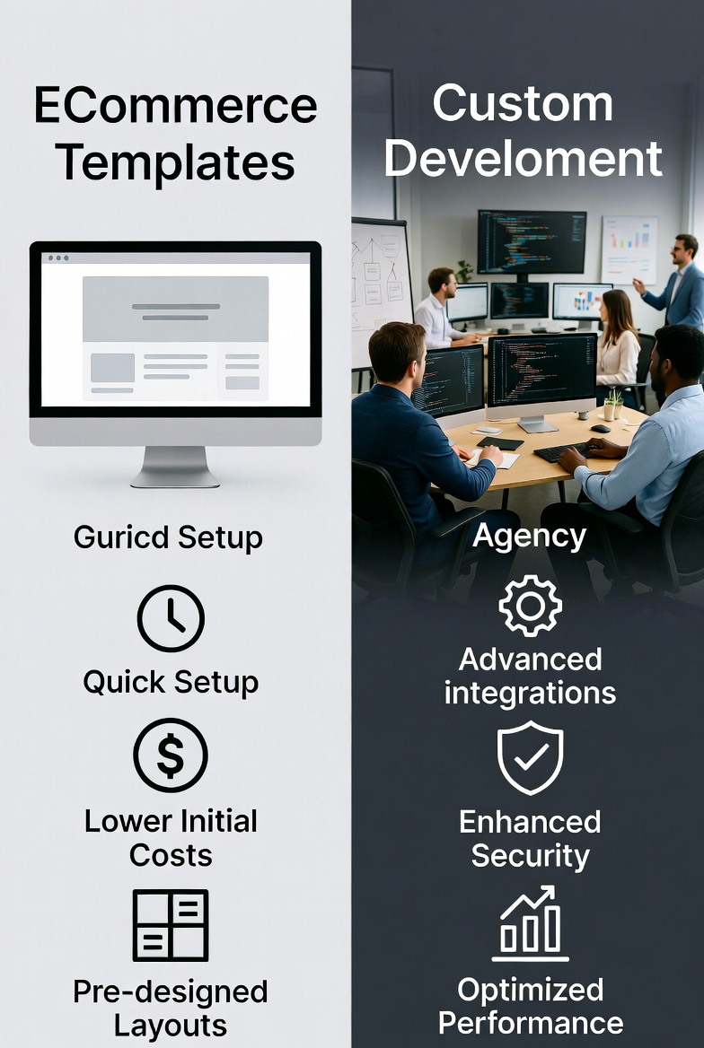 Custom Development vs Templates: Why Professional Ecommerce Development Wins