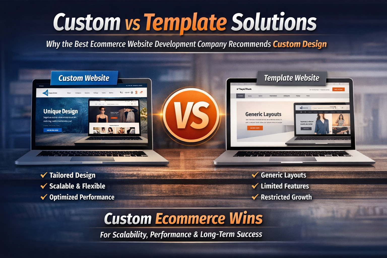 Custom vs Template Solutions: Why the Best Ecommerce Website Development Company Recommends Custom Design