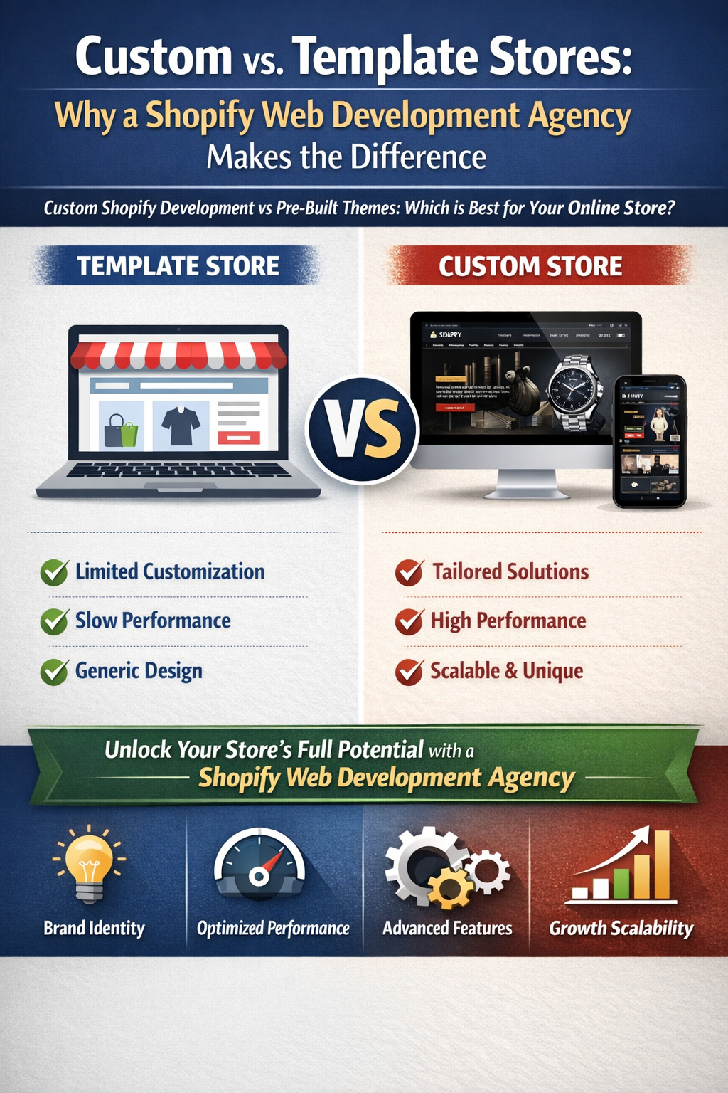Custom vs Template Stores: Why a Shopify Web Development Agency Makes the Difference