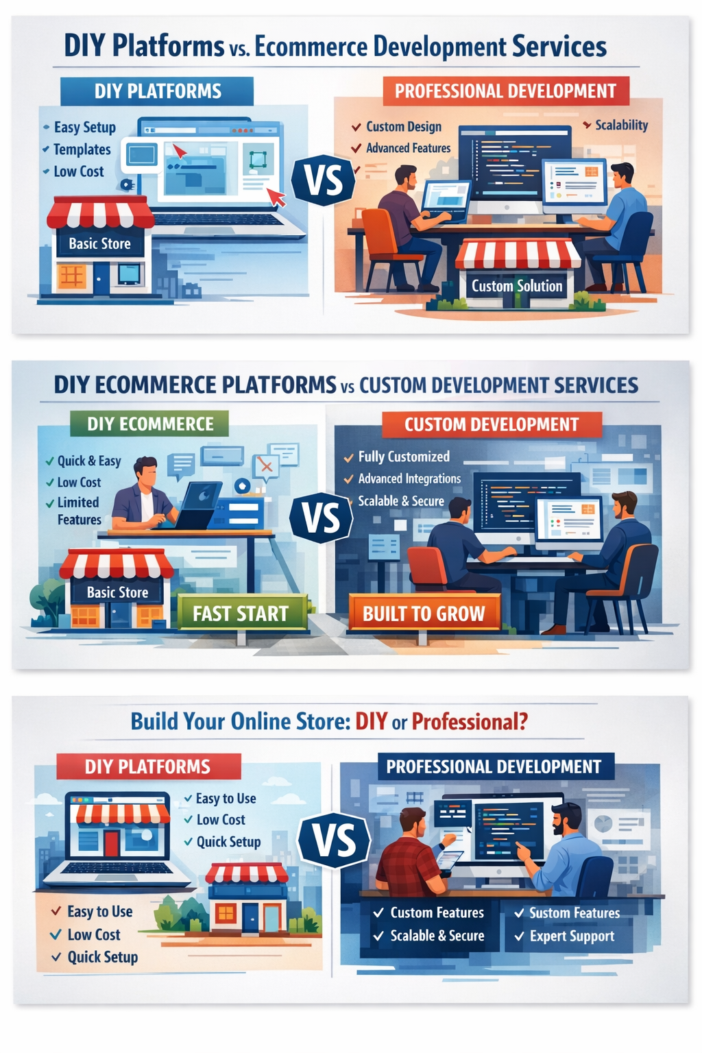 Ecommerce Development Services vs DIY Platforms – What’s Better?