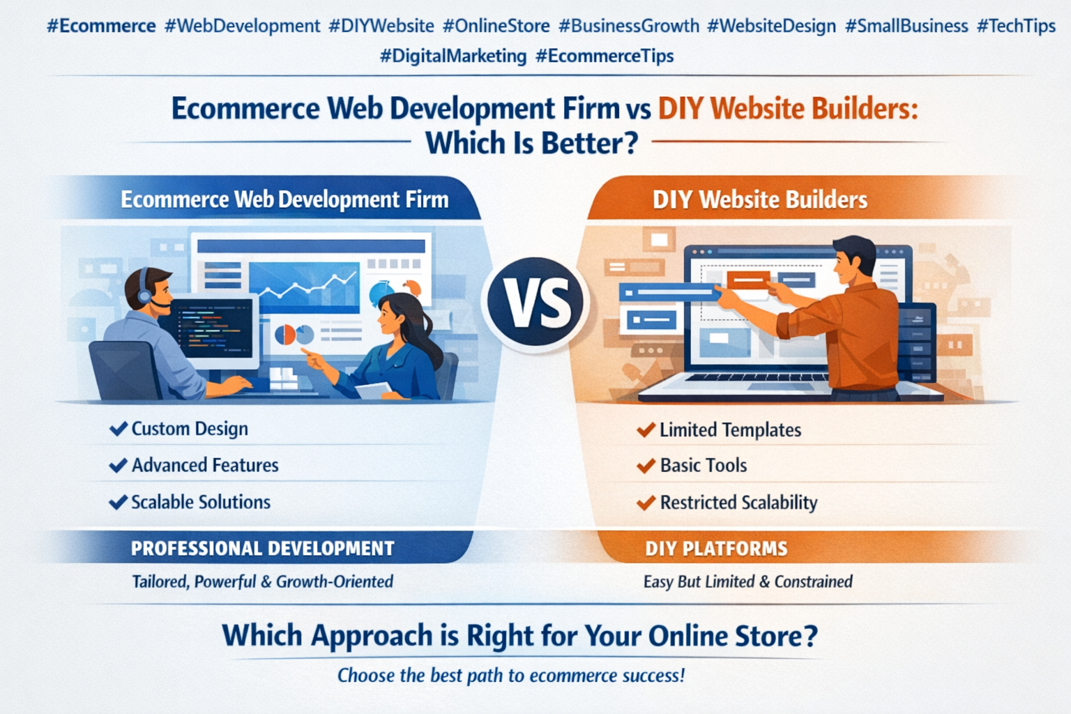 Ecommerce Web Development Firm vs DIY Website Builders: Which Is Better?