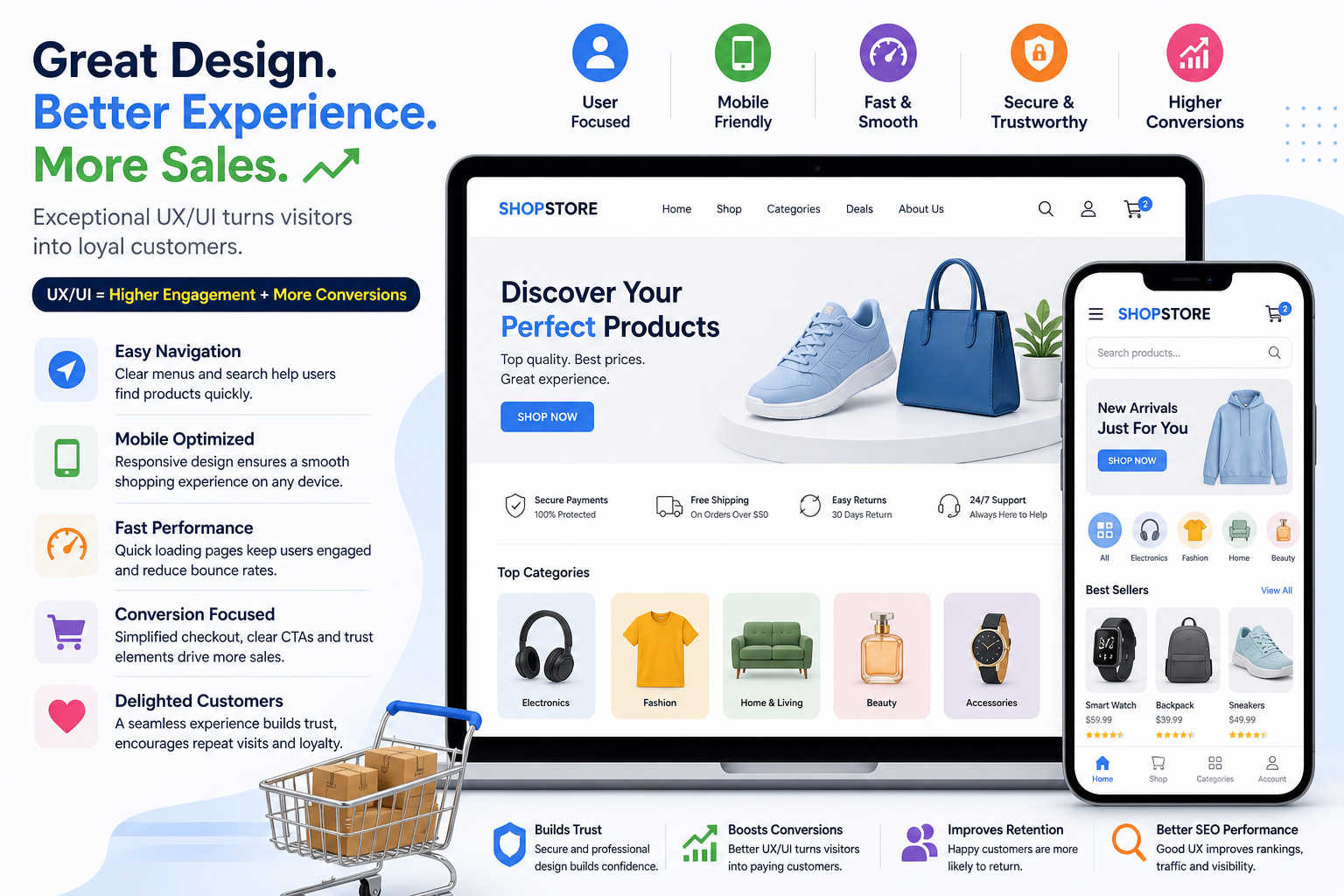 How UX/UI Design Drives Success in Ecommerce Development Services