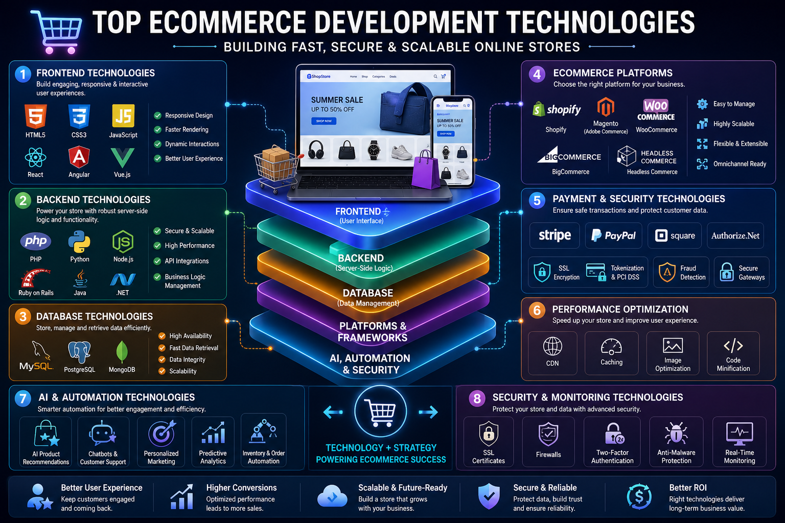 Top Technologies Used in Ecommerce Web Development Services